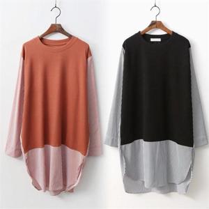 [강물처럼]빅사이즈사랑해요 B013L009 마린레이어드셔츠롱티 EM