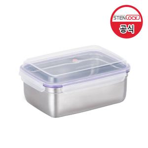 스텐락 뉴큐브 직사각8-1호 3100ml 스텐 반찬통 밀폐용기