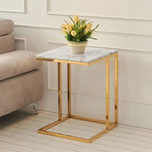 파로마 솔트 사각 대리석 거실 사이드 테이블 mwg008
