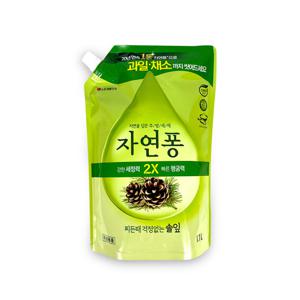 자연퐁 솔잎(1.1L 리필) 주방세제 비린내 기름기 찌든때 설거지