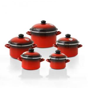ELO 빨간 법랑냄비 5종세트 높은형 양수 인덕션가능