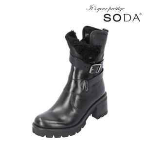 [소다 공식] SODA 여성 워커 퍼 부츠 AIB111 KA10 (6cm)