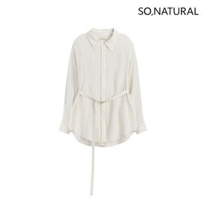 쏘내추럴 26SS 프렌치 린넨 핀 스트라이프 블라우스