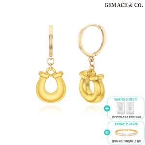 제메이스 24K순금 럭키 말발굽 귀걸이+999.9 실버 2종+15캐럿 테니스팔찌