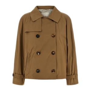 막스마라 더큐브 코튼 트윌 숏 트렌치 코트 2619021094600 004