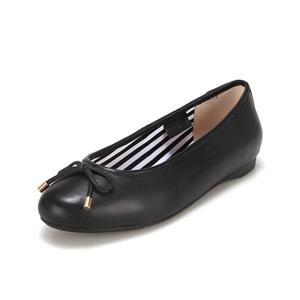 [바바라(슈즈)]W_스트라이프 8자리본플랫BZE153_BK