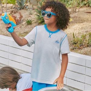 [휠라키즈] 칼라 스티치 반팔 티셔츠 (FK2RSE2104X_OWH)