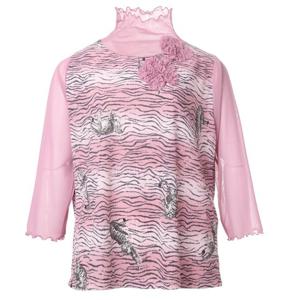 [몬테밀라노]카라 셔링 레오파드 티셔츠 XK206T2189