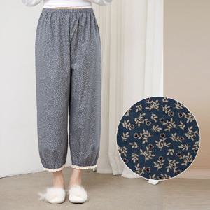 [토토와모모]꽃무늬 여성 잠옷 바지 예쁜 파자마 홈웨어 AP9-187 (개버딘 순면) 그레이