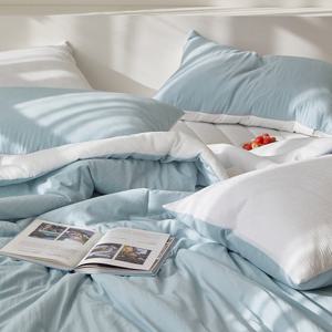 스무디 시어서커 항균 양면 여름 차렵이불(Q이불베개세트)