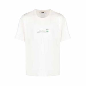 MSGM 슬로건 로고 반팔티셔츠 베이지 남성 3040MM170217117 02