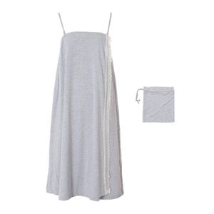 [비비안(언더웨어)]부드러운 모달스판 멜란지 레이스 포인트 여성 샤워가운 & 골프가운 (GW1877)