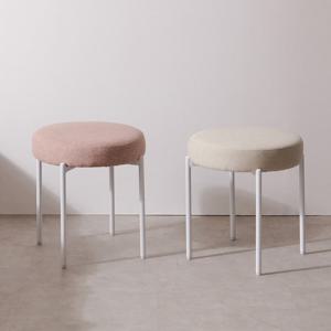 나무뜰 엘로 모듈 원형 패브릭 스툴 화장대 의자 CMN162C (착불)