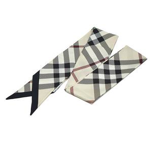 버버리 스키니 체크 실크 스카프 8095831