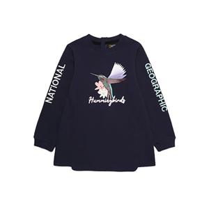 내셔널지오그래픽키즈 N201KSW050 허밍버드 자수 전사 긴팔티 DEEPSEANAVY