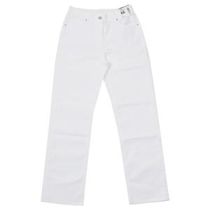 [뱅뱅]여성 뒷밴드 슬림 스트레이트 화이트 스판 면바지 (NPM105)