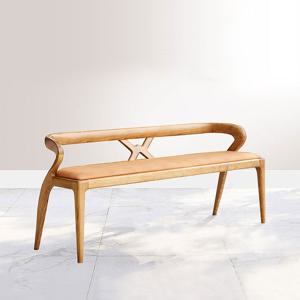 스코나 메디나 물푸레 애쉬 원목 3인 벤치 의자 1450