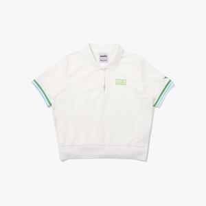 [디아도라] 그라지아 PK 반팔 티셔츠 우먼 WHITE