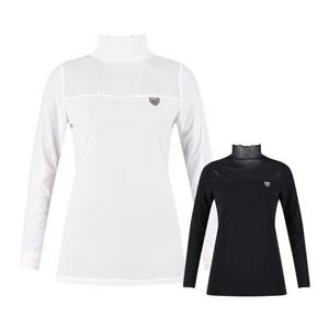 럭스골프 여성 프릴 하이넥 메쉬 블럭 이너웨어 JB4M302W