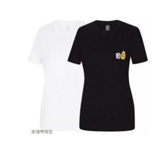 [콜핑]LD18 여성 오버핏 로고 포인트 라운드 반팔면티셔츠 KVT4933W