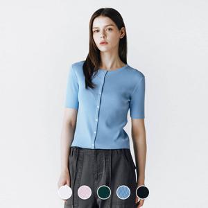 [지오다노/본사] 354519 여 12GG 립 반팔 가디건