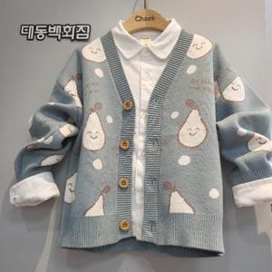 치크 DP01 남아 자카드 가디건 CKCK24W3B