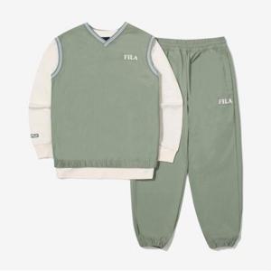 [휠라키즈] 3pcs 우븐 조끼 상하세트 (FK2FSG3101X_GOV)