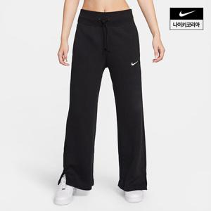 [나이키] 스포츠웨어 피닉스 플리스 여성 하이웨이스트 와이드 레그 프렌치 테리 스웻팬츠 FZ7208-010