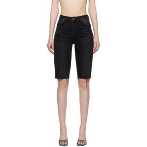 26 SS 프레임 여성 블랙 더 사이클링 데님 쇼츠 241455F088001