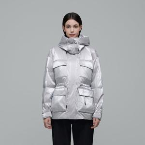 내셔널지오그래픽 N244WDW140 여성 베네티 중기장 다운 점퍼 SILVER GREY