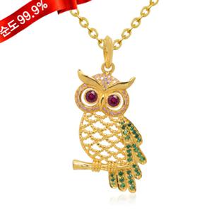 [골드모아] 순금 목걸이 18.75g 24K [레이스 부엉이]