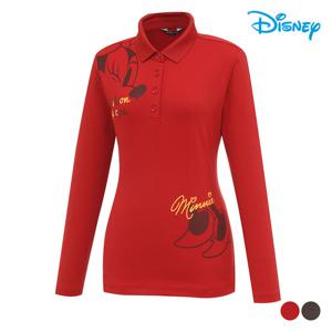 [디즈니골프]여성 캐릭터 아트웍 긴팔 카라 티셔츠 DO3LTS006