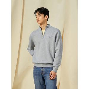 [신상40%OFF][빈폴멘] 코튼 베럴비 반집업 니트 그레이 (BC5151C013)