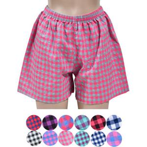 감각적인 디자인 체크 여성 3부 파자마 팬츠 0057aw