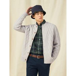 [신상40%OFF][빈폴멘] 아란케이블 라운드 카디건 라이트 그레이 (BC515AC152)