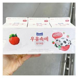 [에이알비티] 우유속에 딸기과즙 300ml X 3입 기획 44433