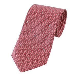 [에스티듀퐁(셔츠)][듀퐁타이SH]화사한 퍼플 기하학조직 큐빅타이TE5SM61KA008TPP