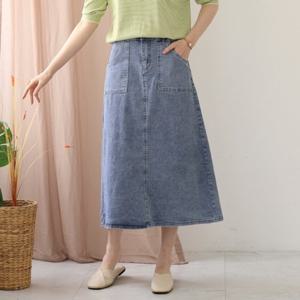 [웬디즈갤러리]타오 A라인 데님 스커트 QSK101