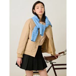 [빈폴레이디스] 리버서블 보머 패딩 점퍼  베이지 (BF5138C04A)