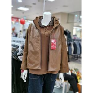 화이트호스 세이브존05 가죽 배색 패딩 후드점퍼 A44907