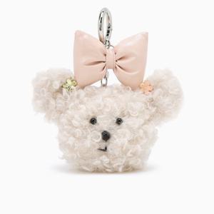 [헤지스ACC] 베이지 크림 퍼피 키링 겸 참장식 HIHO4F111I2