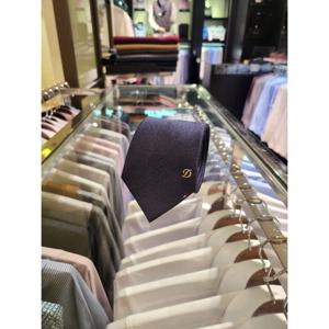 [듀퐁셔츠] 남성 삼색 자수 실크 슬림 넥타이 (TE4FM61KA013TNY)