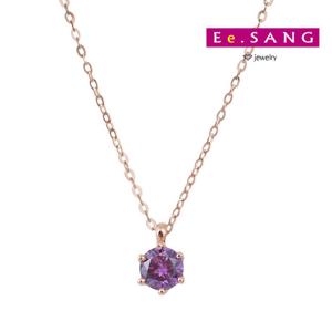 14k 2월 탄생석 앤나 자수정 목걸이 14k목걸이