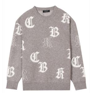 [버커루] 자카드 로고 니트 풀오버(B244KT390P)