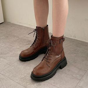 홀릭 HSM018 여성 워커 천연가죽 발편한 고급 부츠