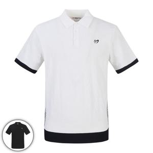 [마스터바니] 남성 엠보 로고 패턴 칼라 반팔 니트 (411E1SR306)