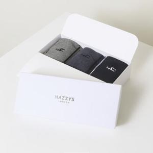 [헤지스ACC] 스트라이프 장목 남성양말 3종세트 HJSS5E003N2