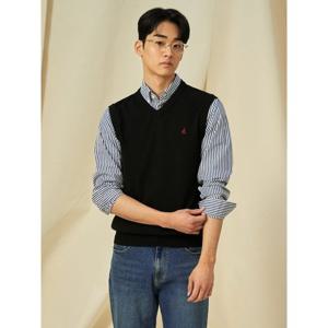 [빈폴멘] [Essential] V넥 베스트  블랙 (BC5151E035)