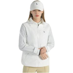 [헤지스골프] 화이트 여성 탈부착 후드 점퍼 HWJU5A211OW