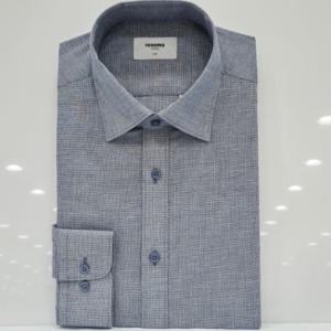 [레노마셔츠]슬림핏 /린넨 혼방 스타 체크/긴소매 셔츠 RPSSL053